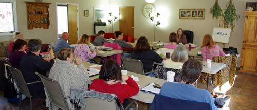 Dr. Power teaching Aromatherapy Workshop